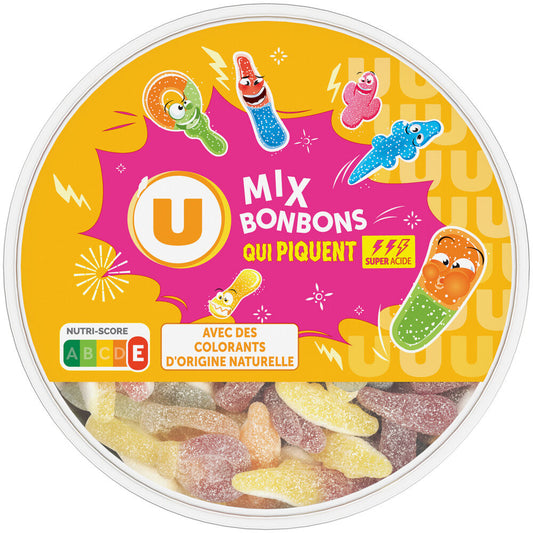 U  MIX BONBONS QUI PIQUENT DE 600 GR