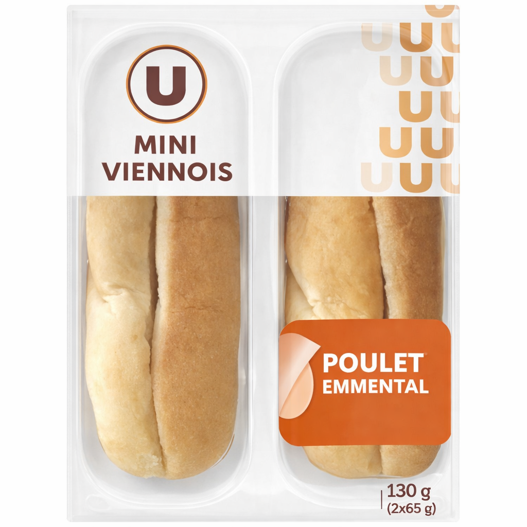 MINI VIENNOIS POULET EMMENTAL X2