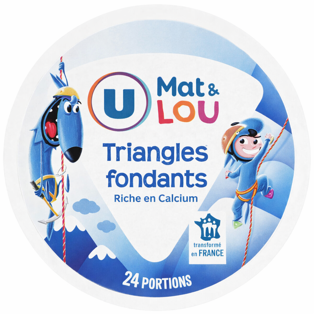 U TRIANGLES FROMAGE FONDU X24 DE 400GR