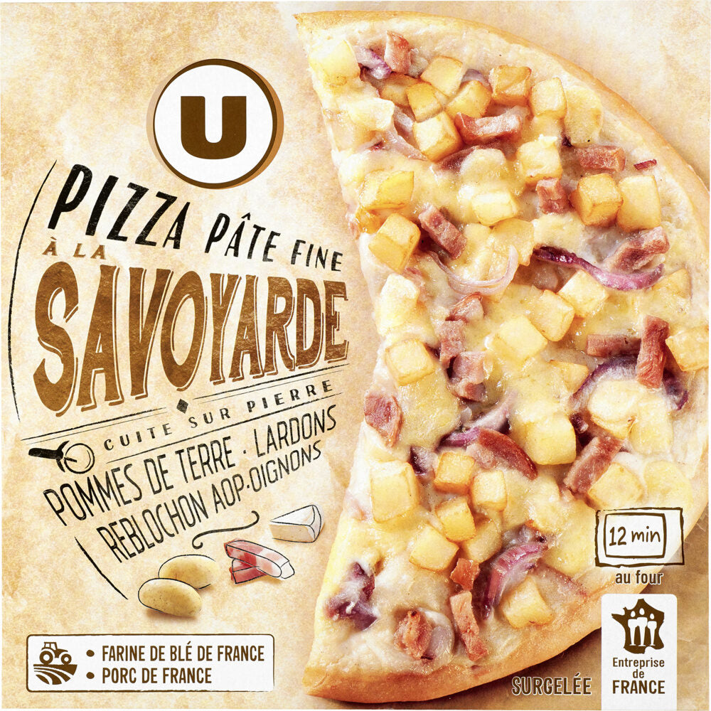 U PIZZA SAVOYARDE POMM TERRE LARD REBL OIGN DE 350 GR