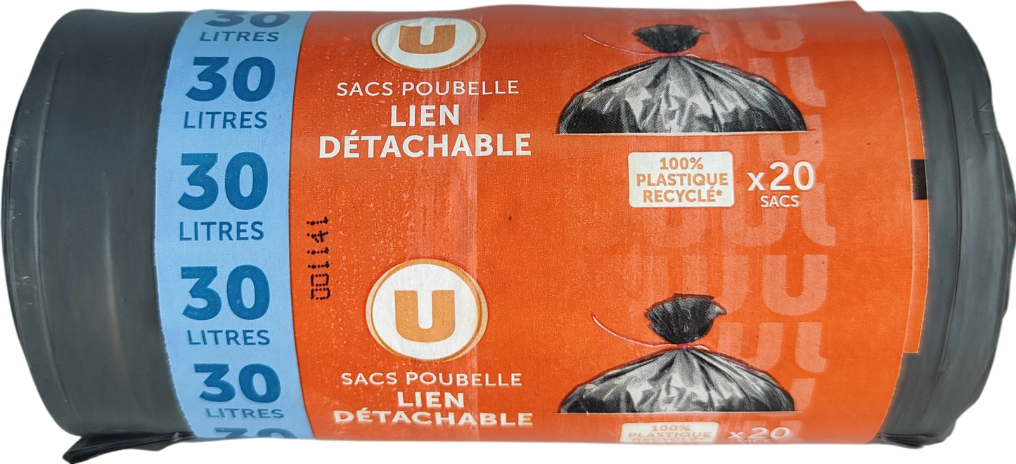 SACS POUBELLE LIEN DETACHABLE DE 30L