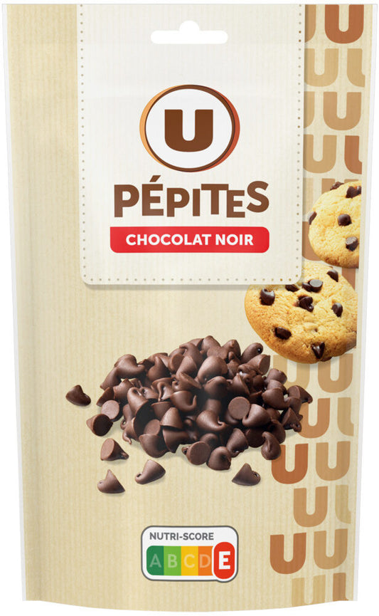U PEPITES CHOCOLAT NOIR DE 100 GR
