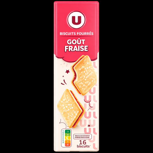 U BISCUITS FOURRES GOUT FRAISE X 16 DE 295 GR
