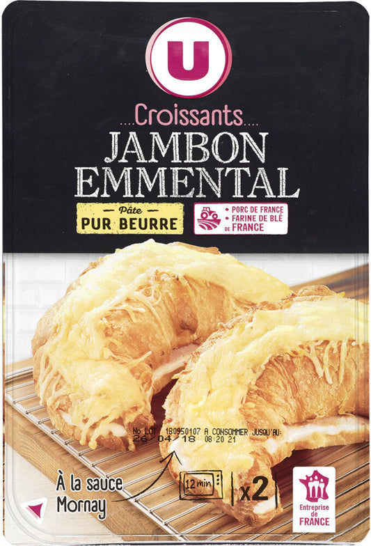 CROISSANTS  JAMBON EMMENTAL  DE 300GR