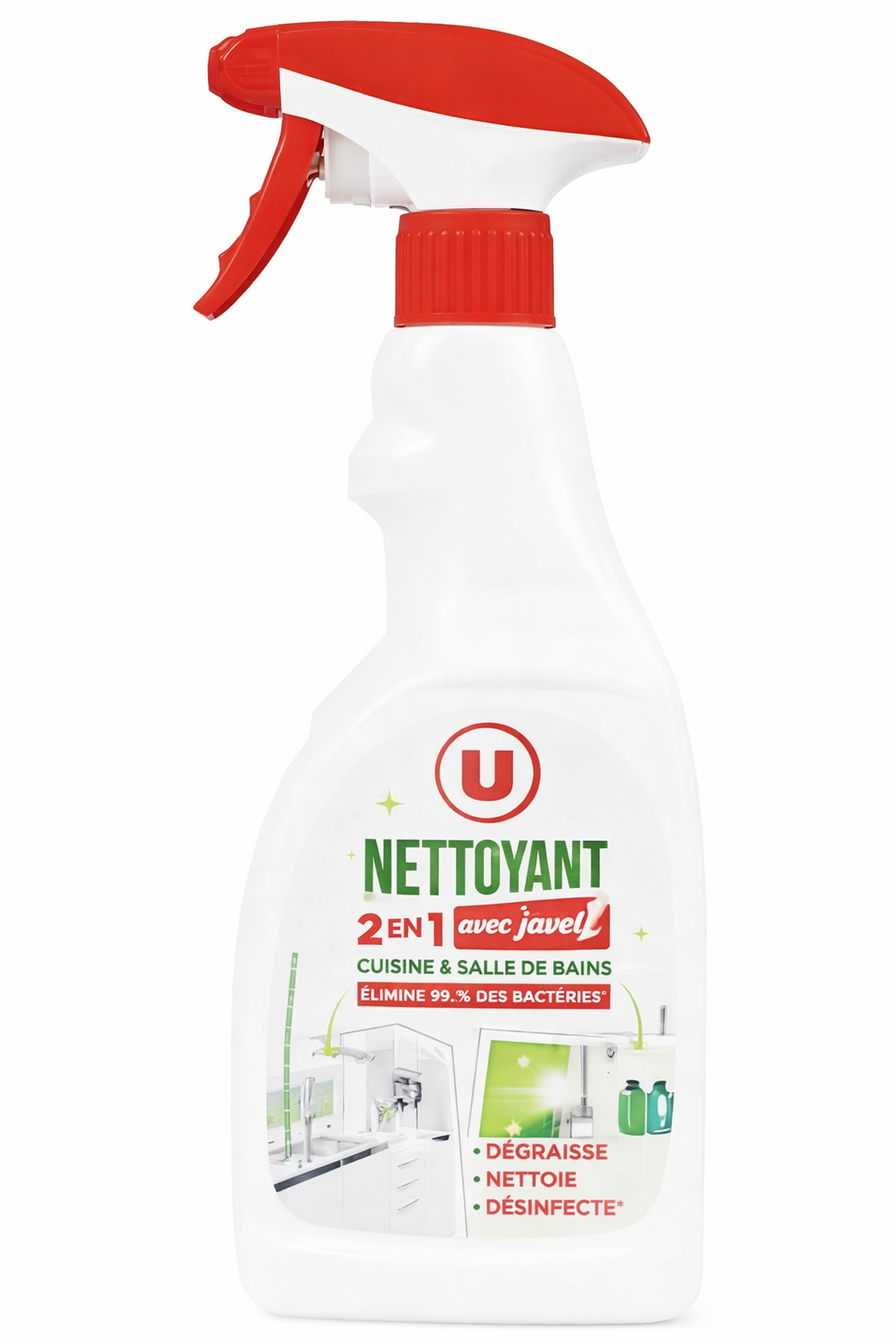 U NETTOYANT 2EN 1 AVEC JAVEL DE 500ML
