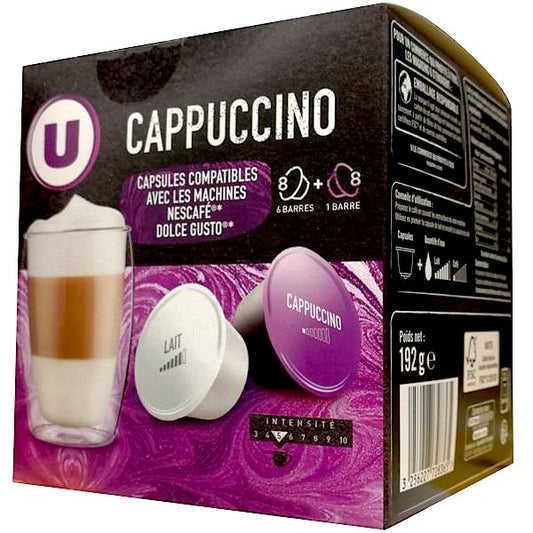CAPPUCCINO 8+8 DE 16 DE 192 GR