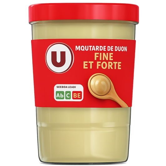 U MOUTARDE DE DIJON FINE ET FORTE DE 150 GR