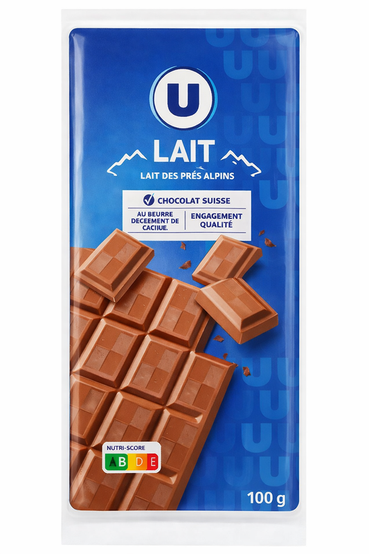 U LAIT AU ALPIN DU PAYS ALPIN DE 45  DE CACAO DE 100GR