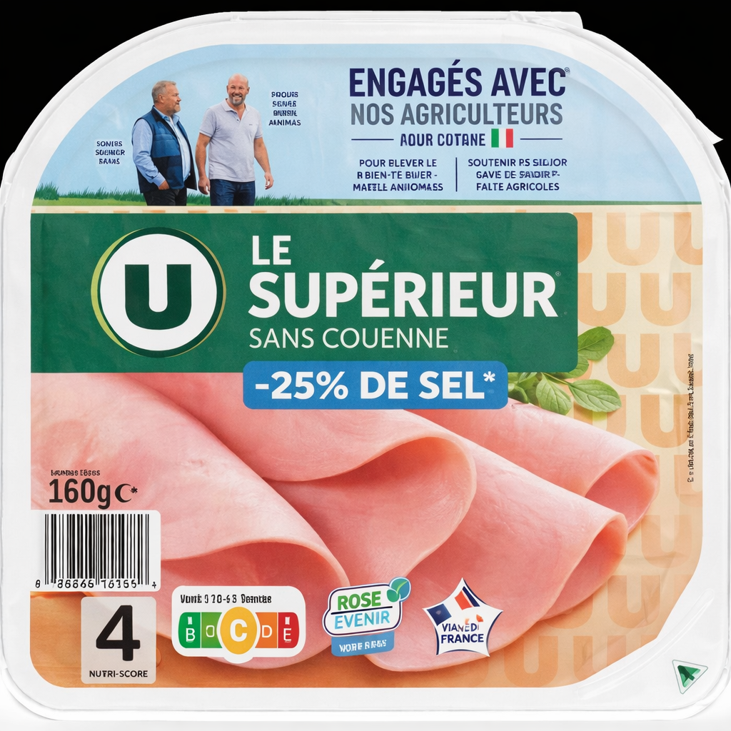 LE SUPERIEUR JAMBON -25% de sel de 160GR
