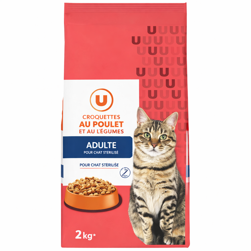 U CROQUETTE AU POULET ETY AUX LEG STERILISES DE 2KG