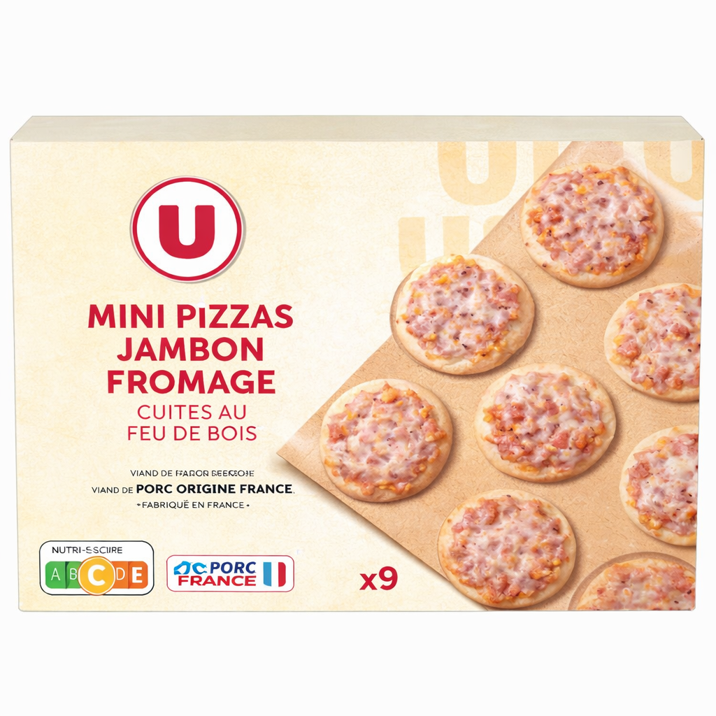 MINI PIZZA JAMBON FROMAGE DE 270 GR