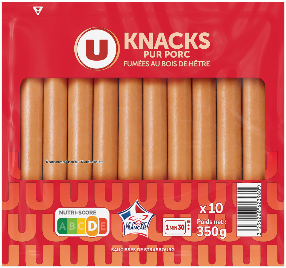 KNACKS PUR PORC X10 DE 350GR