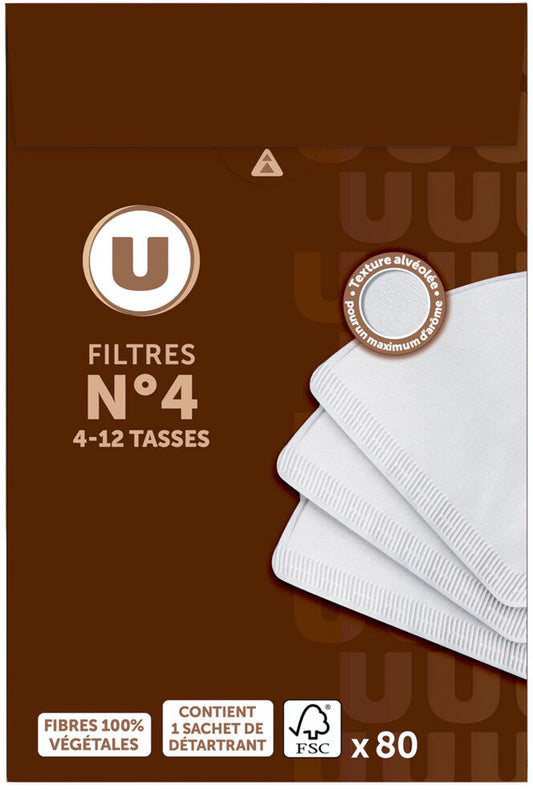 FILTRES N 4  A CAFE  X80