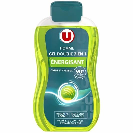U HOMME GEL DOUCHE 2EN 1 ENERGISSANT DE 250 ML