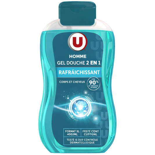 U GEL DOUCHE 2EN 1 HOMME RAFRAICHISSANT DE 250ML