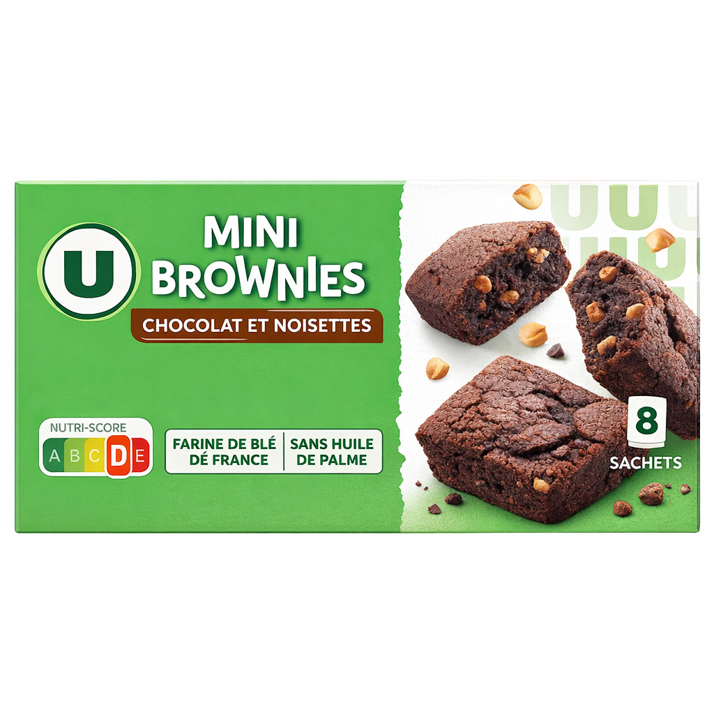 MINI BROWNIES CHOCOLAT NOISETTE X8