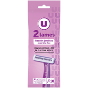 U 2 LAMES RASOIRS JETABLES FEMME X10