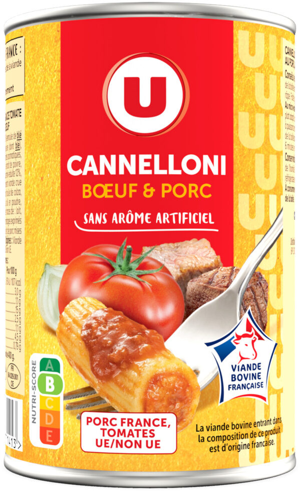 CANNELLONI BOEUF  PORC DE 400 GR