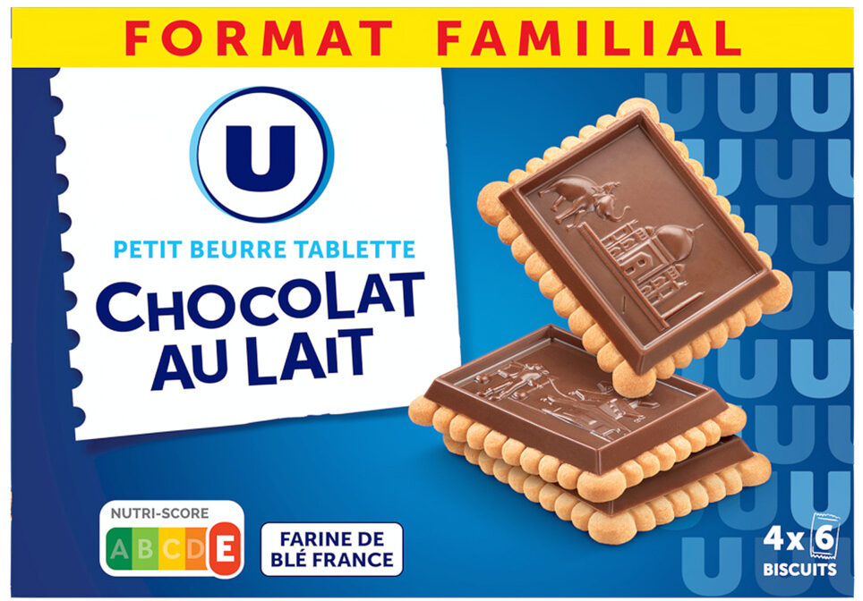 U PETIT BEURRE TABLETTE  CHOCOLAT AU LAIT DE 300 GR
