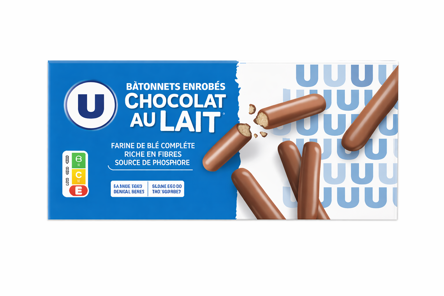 U BATONNETS ENROBES CHOCOLAT AU LAIT DE 150GR
