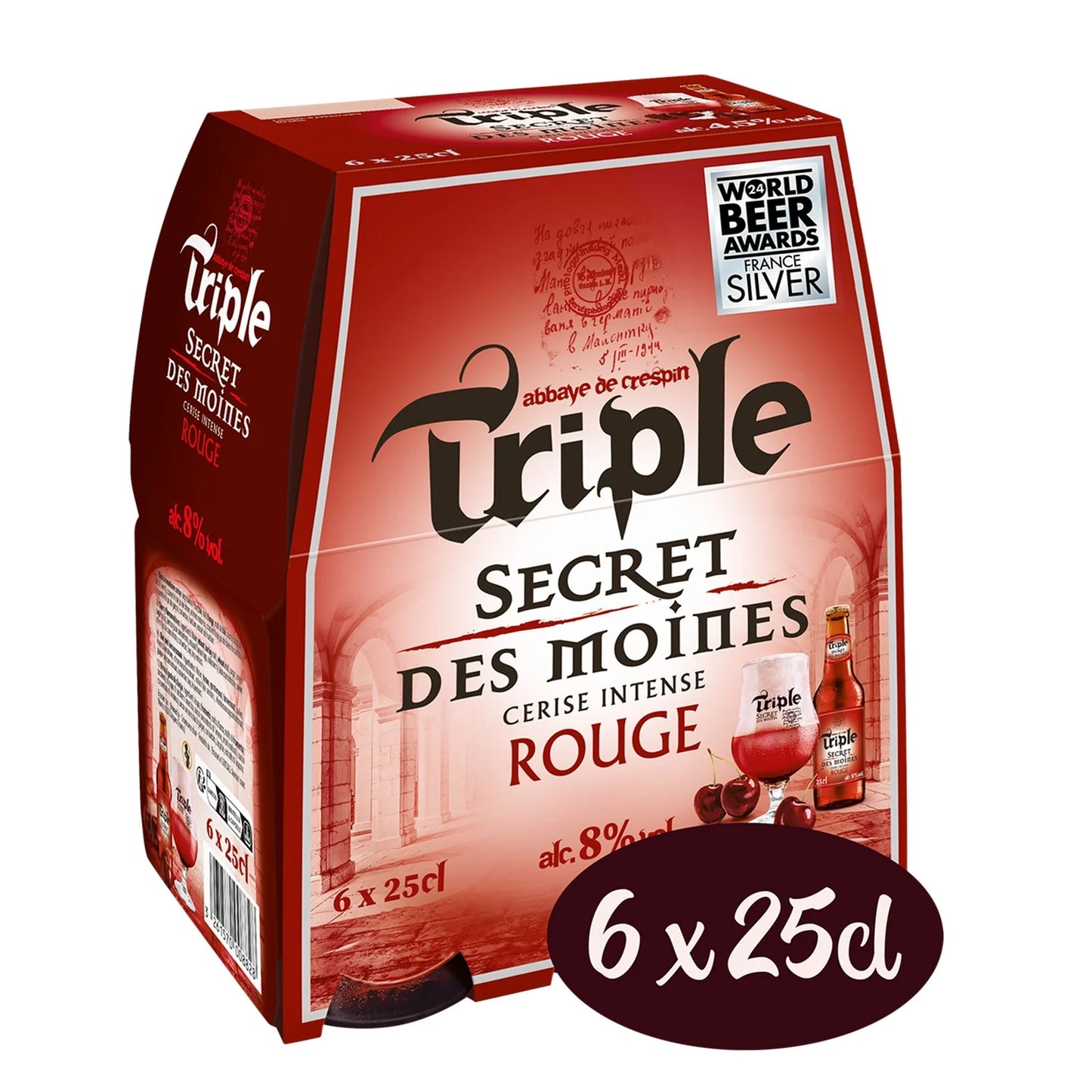 TRIPLE  SECRET DES MOINES ROUGES  DE 6X25 CL