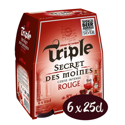 TRIPLE  SECRET DES MOINES ROUGES  DE 6X25 CL