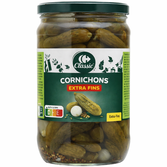 CORNICHONS EXTRA FINS DE 660GR