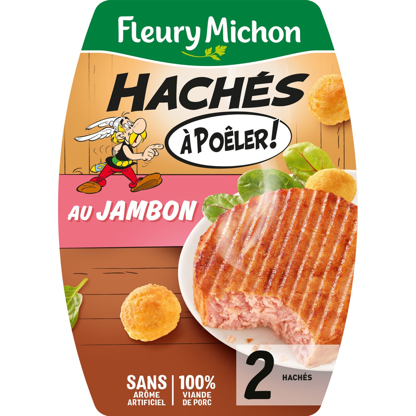 Haché de jambon Fleury Michon À poêler x2 - 190g