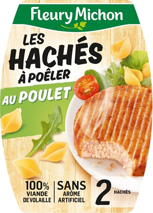 Haché de poulet Fleury Michon À poêler x2 - 160g