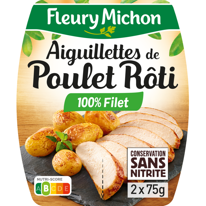 Aiguillettes de poulet rôti Fleury Michon - CSN - 150g