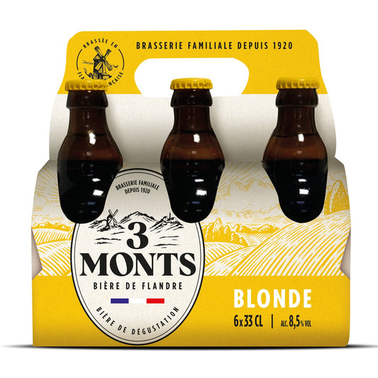 PACKS DE BIERE 3 MONT BLONDE DE 6X33CL