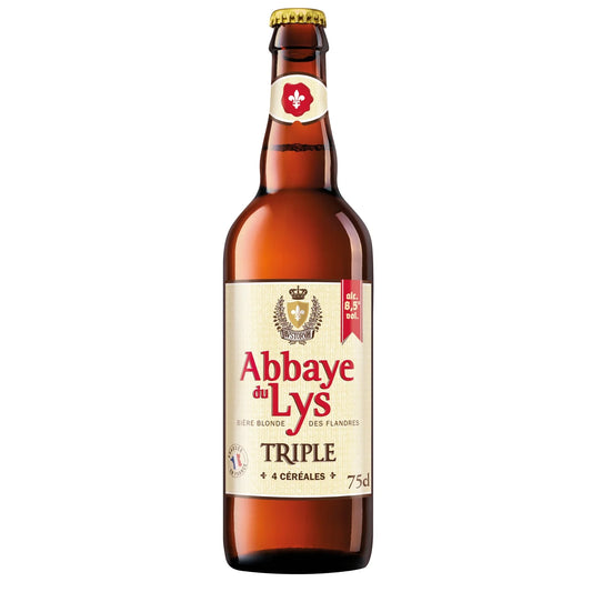 ABBAYE  DU LYS BIERE BLONDE TRIPLE  DE 75 CL
