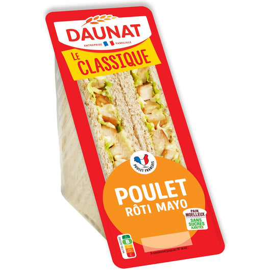 Sandwich triangle Daunat Poulet rôti mayonnaise - 160g