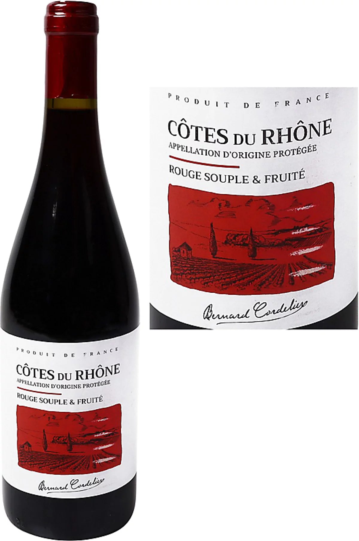 COTE DU RHONE  ROUGE  DE 75CL