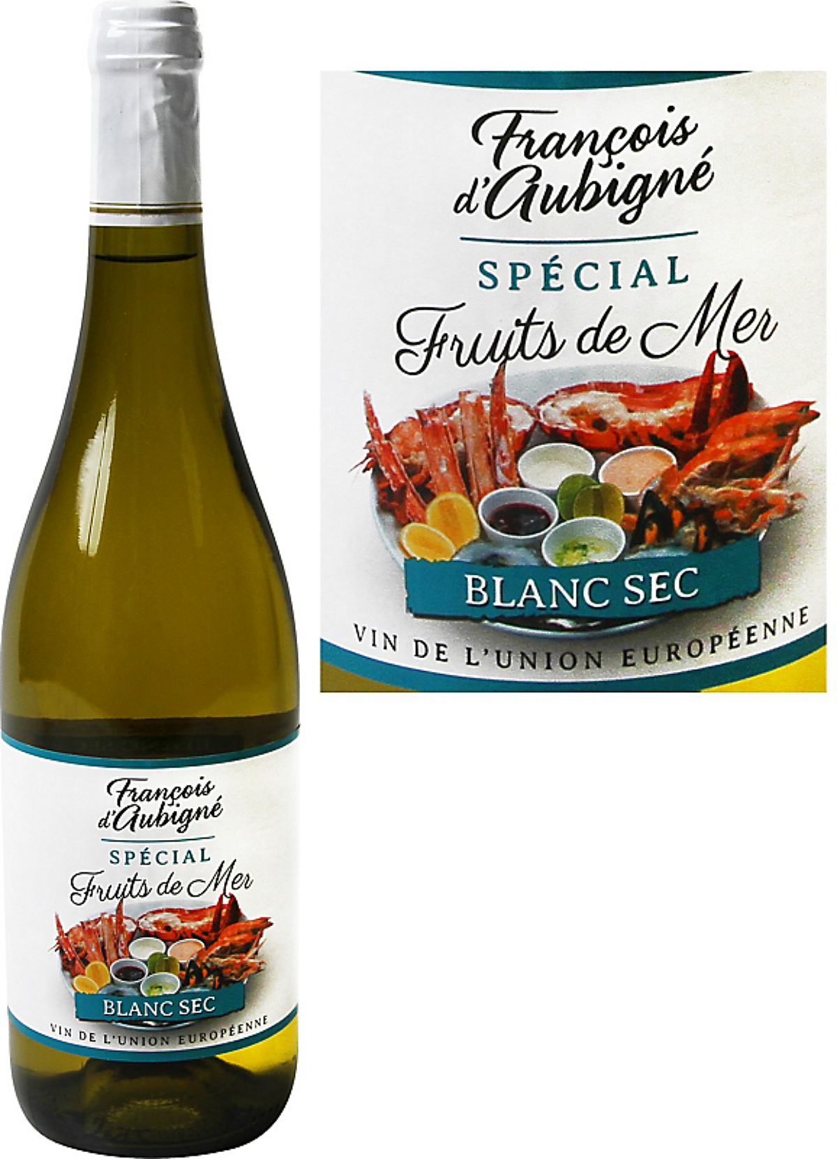 FRANCOIS D AUBIGNE  SPECIAL FRUITS DE MER BLANC SEC DE 75 CL