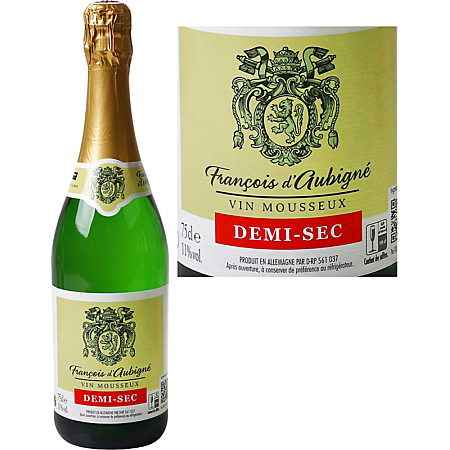 FRANCOIS D AUBIGNE MOUSSEUX DEMI SEC DE 75 CL