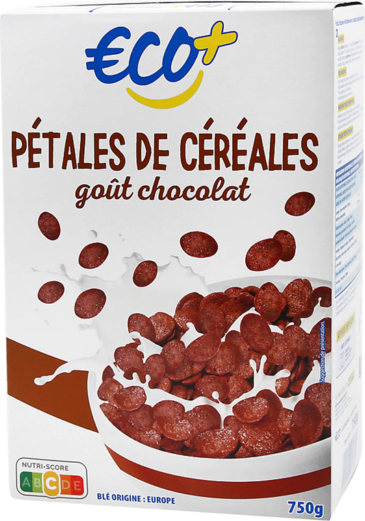 PETALES DE CEREALES GOUT CHOCOLAT DE 750GR