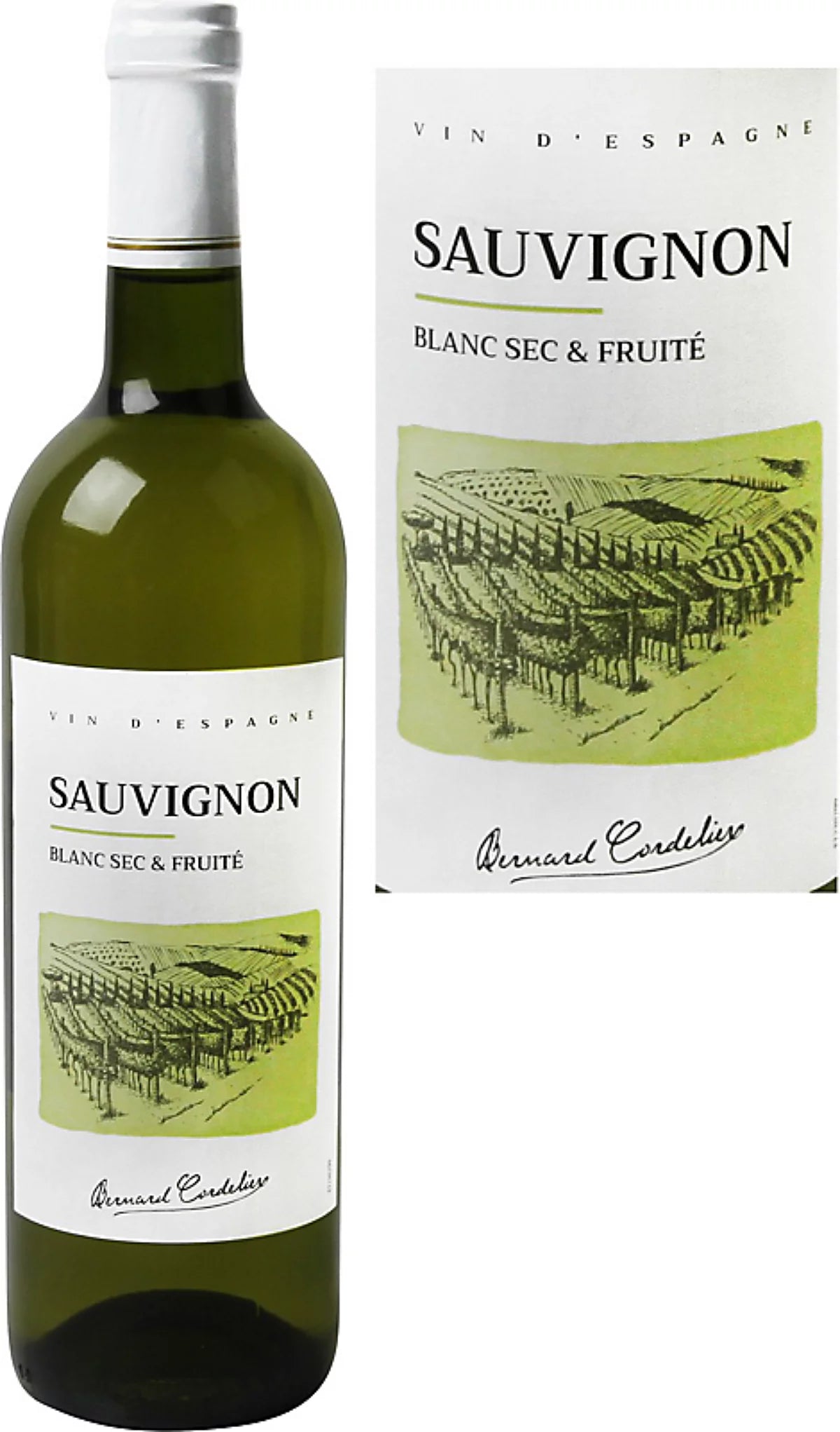 SAUVIGNON BLANC  SEC  FRUITE DE 75 CL
