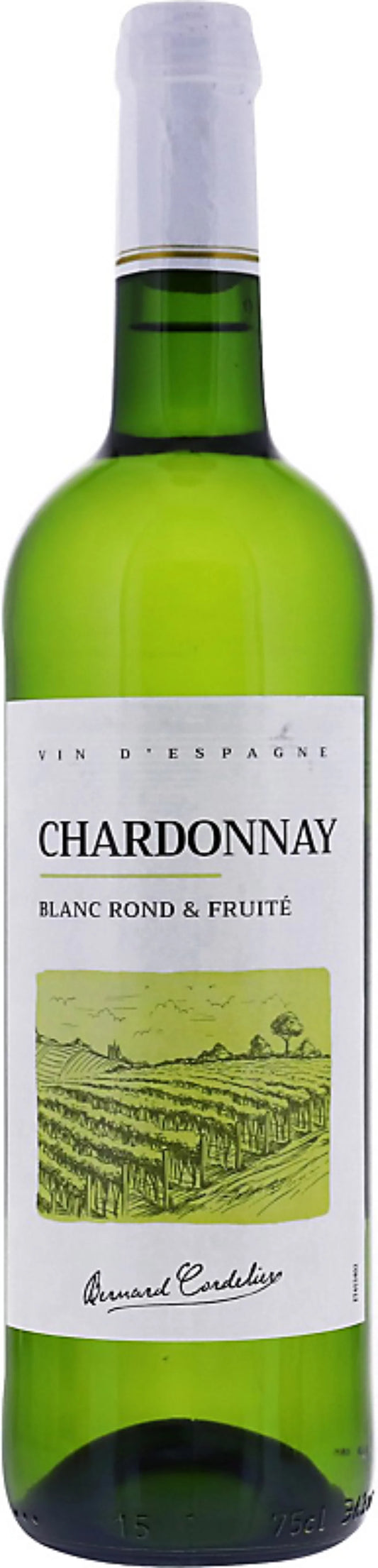 CHARDONNAY BLANC ROND   FRUITE DE 75 CL