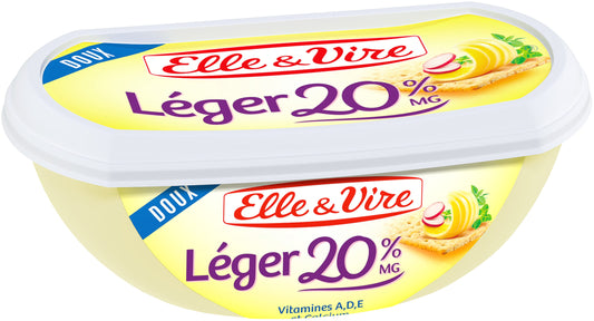 Barquette allégée Elle&Vire Doux - 20% MG - 250g