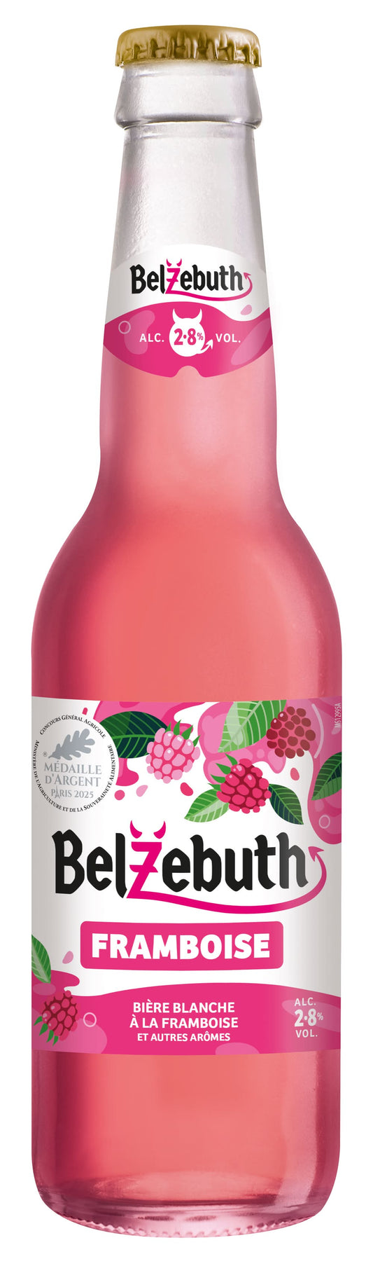 BELZEBUTH PINK BIERE BLANCHE A LA FRAMBOISE DE 33CL