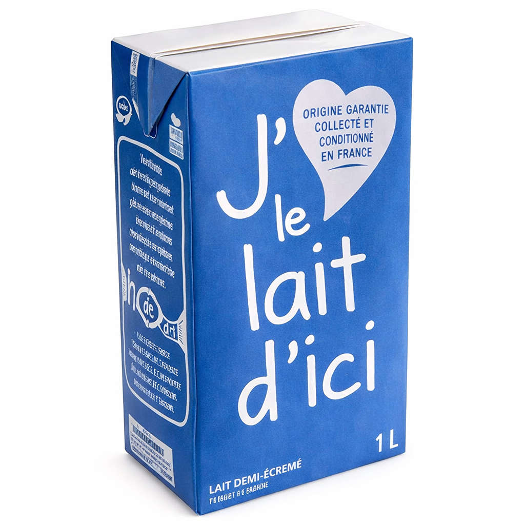 LAIT DEMI ECREME DE 1L