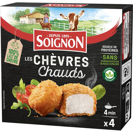 Fromage chèvre chaud Soignon Nature - 21% MG - 4x25g