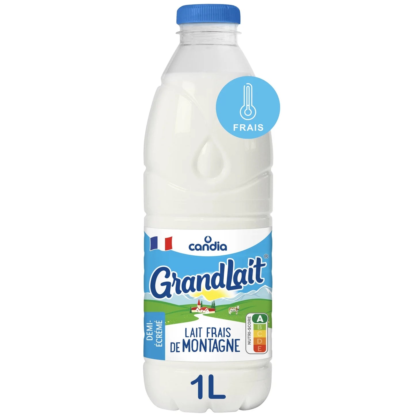Lait demi-écrémé GrandLait Ferme sélectionnée - 1L