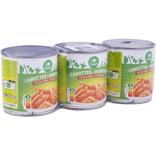 CAROTTES EXTRA FINES DE 3X200GR