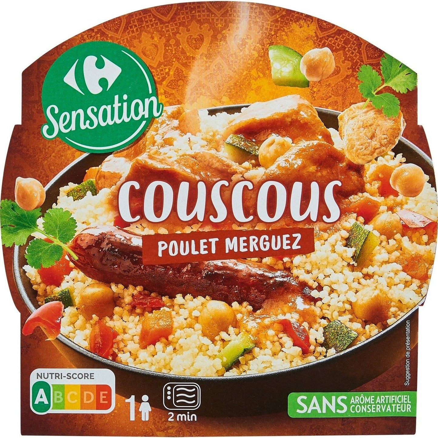 COUSCOUS POULET  MERGUEZ  DE 300 GR