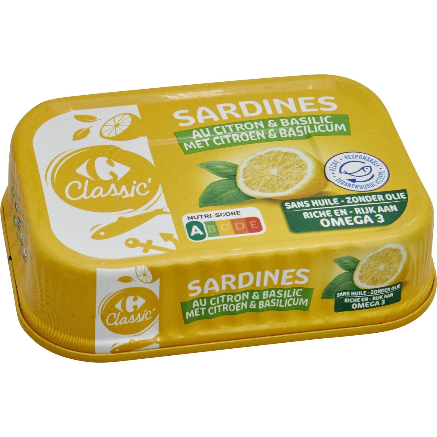 SARDINES AU CITRON & BASILIC DE 135GR