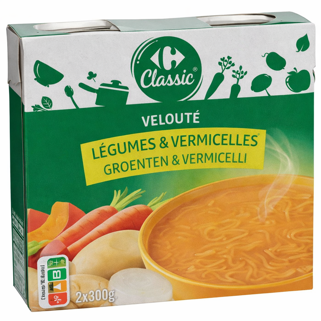 VELOUTE LEGUMES & VERMICELLES DE 2X30CL