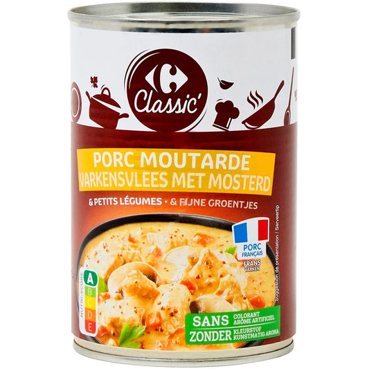 PORC MOUTARDE PETITS LEGUMES DE 400 GR