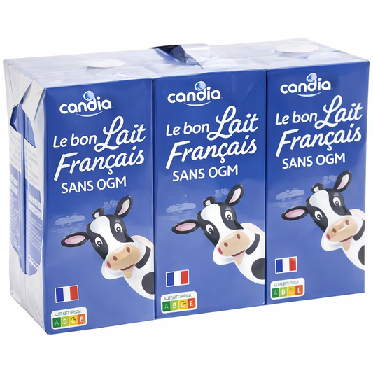 PACK DE LAIT DEMI ECREME  DE 6 X1L